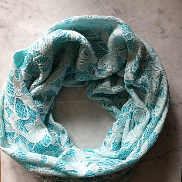 Infinity Scarf - Turquoise Floral